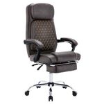 MIXASTEP Office Chair Big and Tall Office Chair Executive Office Chair with Footrest Ergonomic Office Chair Home Office Desk Chairs Reclining High Back Leather Chair with Lumbar Support, Brown