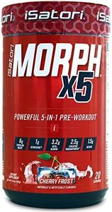iSatori Morph X5 Intense Pre Workout with Beta Alanine, Creatine Magnapower, Citrulline Malate- Nitric Oxide Flow & Pump Supplement for Energy, Endurance and Strength, Cherry Frost (20 Servings)
