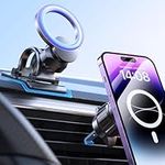 LISEN for Magsafe Car Mount [24 X N55 Magnets] Magnetic Phone Holder for Car [360° Free Rotation] Dashboard/Vent Magnetic Car Phone Holder Cell Phone Holder for iPhone Air 17 16 15 Pro Max 14 13 12