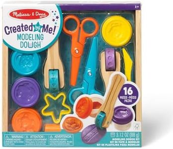 Melissa & Doug Created by Me! Cut, Sculpt, and Roll Modeling Dough Kit with 8 Tools and 4 Colors of Modeling DoughStampers, Arts and Crafts for Kids Ages 3+