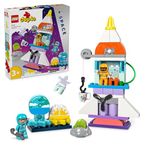 LEGO DUPLO 3in1 Space Shuttle Adventure Bricks Set, Rocket Toy for 3 Plus Year Old Toddlers, Boys & Girls with Astronaut Figures, Science Learning Toys, Birthday Gift Idea 10422