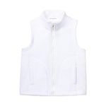 Mud Kingdom Soft Girl Vest Outerwear White Fleece Lightweight Size 10 Slim