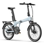 ADO Air20Ultra(2026) Electric Bike Folding, EBike for Adults, 20" Folding Electric Bicycle, Belt Drive,Bafang Motor, Dual Mode Switching, 2/3 Gears, APP+NFC, Range Up To 100KM (Blue)