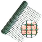 Garden Fence Animal Barrier, 1x20m[Heavy Duty]Snow Fence Temporary Fencing Reusable Netting for Dog Poultry Yard Vegetable Rabbit - Green