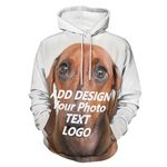 Custom Hoodies for Men Women Customized Hooded Sweatshirt Add Text/Picture/Logo Personalized Pullovers Small