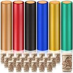 240 Pieces Wine Corks for Wine Bottles and Heat Shrink Capsules, 120 Pieces 6 Color Seals and 120 Pieces Natural Straight Corks Wine Stoppers for Wine Bottles Ornament Making Arts and Crafts
