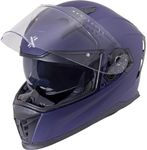 Shox Eclipse Solid Motorcycle Helmet L Matt Deep Blue