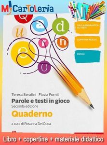 PAROLE E TESTI IN GIOCO 2ED - CONFEZIONE A + QUADERNO (LDM) (9788808420282) + copertine + Il tuo libro scolastico copertinato con articoli di cartoleria per la scuola