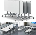 Folding Conference Table 4PCS Long 