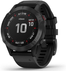Garmin fenix 6 PRO – GPS-Multisport-Smartwatch mit 1,3 Zoll Display, vorinstallierten Europakarten, Garmin Music und Garmin Pay. Wasserdicht bis 10 ATM und bis zu 14 Tage Akkulaufzeit