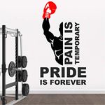 StickMe 'Gym - Fitness - Bodybuilding - Office - Sports - Workout - Boxing - Inspirational - Motivational - Quotes - Wall Sticker' -SM792 (Multi Colour, Vinyl - 70cm X 40 cm)