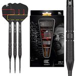 TARGET Darts Gabriel Clemens Black Edition 90% Tungsten Steel Tip Darts, 23G | Tungsten Dart Set, Player Edition Steel Point Darts, Steel Tip Dart Set, Professional Darts Set