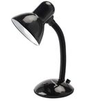 Classic Flexible Desk Lamp Traditional Flexi Neck Light 37.5cm Height E27 Bulb Included 1.5m Cable 25W Bedside Reading Simple Stylish Home Bedroom Office Décor Table Top Student Study (Black 2016)