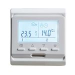 MincoHome Programmable Thermostat For Elestric Floor Heating Room Temperature Controller with 3 Meters Sensor (Programmable)