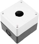 KAMCON? Black White Plastic One and Two Push Button Switch Control Station Box Case 22mm (1, 1 Push Button)