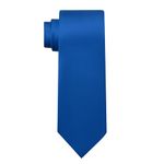 KOOELLE Men's Ties Solid Pure Color Plain Neckties Formal Black Ties For Men, 005-royal Blue, Medium