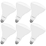 Luxrite LR31824 (6-Pack) 14-Watt LED BR40 Flood Light Bulb, 85W Equivalent, Dimmable, Bright White 5000K, 1100 Lumens, E26 Base, UL Listed