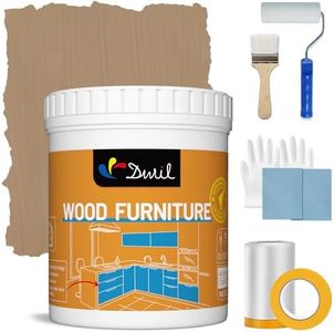 DWIL Acrylic Wood Paint for Furniture - Semi-Gloss Paint for Wood Surface Renovation, Non-Toxic & Odorless, Eco-Friendly & Healthy (32oz, Matte Walnut Shell Brown)
