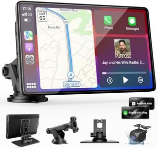 CarPlay Screen for Car, 9" Wireless Apple CarPlay & Android Auto with 1080P Backup Camera, Night Vision, GPS Navigation, Mirror Link, Bluetooth/FM/AUX Audio, Touchscreen for Cars Trucks RVs