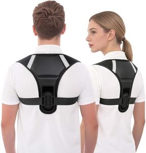 Posture Corrector for Women and Men, Adjustable Back Brace Support, Upper Back Brace Shoulder Straightener, Comfortable Back Straightener Support for Clavicle and Daily Posture Support Black, XX-Large