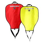 Pack of 2 Heavy Duty Nylon Diving SMB 50lbs Salvage with Over Pressure Valve & Reflective Stripe - Deluxe & Durable