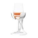 VoChill Stemmed Wine Glass Chiller | Smart & stylish | Radically cool wine tool – keeps wine perfectly chilled in your glass | Refreezable Chill Cradle actively chills (Quartz, Single VoChill)