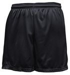 Soffe Nylon Mini Mesh Fitness Short, Black, Medium