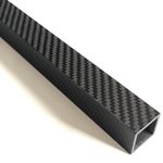 1pcs Square Carbon Fiber Tube 25x25x420MM,2.0MM Wall Thickness,12/16/20MM Available,3K Roll Wrapped Twill Matte Finish