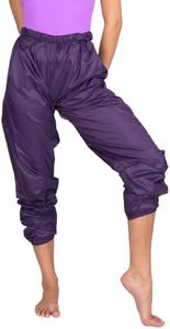 Body Wrappers - Unisex Ripstop Warm Up Pants for Boys & Girls - Style 071 (6X-7, Plum)