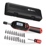 VANPO Digital Torque Screwdriver 2.66-53.1 in-lbs/0.3-6 Nm, Adjustable Screwdriver Torque Wrench Set with Buzzer/LED Indicator Notification for Bike Repairing, Tools, Maintenance and Mounting