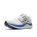 New Balance Men's FuelCell Propel V4 Running Shoe, White/Marine Blue/Thirty Watt, 10.5