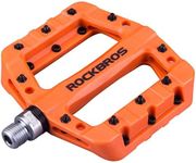 RockBros MTB Pedals Bike Quick Release Pedals Lightweight Nylon Composite Bicycle Platform Pedals for BMX MTB 9/16＂Orange