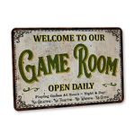 Game Room Sign Game Room Décor Open Daily Gaming Room Family Room Arcade Man Cave Poker Room Décor Game Room Wall Art Poker Décor 108122001103