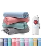 4 Packs Cotton Turkish Beach Towels Oversized Bath Pool Swim Towel Set Bulk Quick Dry Sand Free Extra Large Xl Big Blanket Adult Travel Essentials Cruise Accessories Must Have Clearance Vacation Stuff