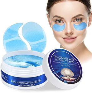 Augenpads Eye Mask Hyaluronsäure Collagen - gegen Augenringe Tränensäcke Falten Dunkle Kreise & Puffiness, Eye Patch Hydrogel, Anti Aging Augen Pads mit Kühlend Feuchtigkeit 60pcs