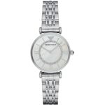 Emporio Armani Watch for Women, Two Hand Movement, 32 mm Silver Stainless Steel Case with a Stainless Steel Strap, AR1908