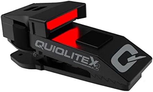 QuiqLite X2 Tactical Aluminum Hands Free Pocket Concealable Flashlight | White and Red LEDs | 20 to 200 Lumens USB Rechargeable