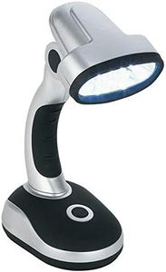 BW 12 LED Portable Lamp Desk Work Home Office Reading Computer Bedside Table Camping Flexible Wireless Cordless Bright Light Battery Powered Torch (Black)