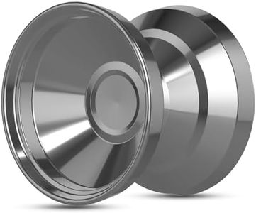 WATIEOBOO Titanium Yoyo Professional Unresponsive Yoyo for Adults Kids, Trick Yoyo for Advanced Players with 10 Yo-Yo Strings and Exquisite Yoyo Case - Silver