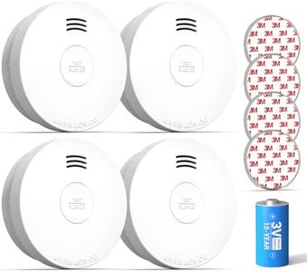 SITERWELL Smoke Detector, Smoke Detector 10 Year Battery with Photoelectric Sensor, Fire Alarm with Low Battery and Fault Warning for House and Bedroom, UL217 Listed, GS525A (4 Packs)