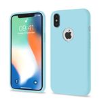 Pikkme Back Cover | Full Camera Protection | Raised Edges | Super Soft Silicone | Bumper Case for iPhone X/Xs (Sea Blue)