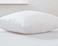 Bedding Direct UK Superior 80 x 80cm Square Euro Continental Satin Stripe Bounce Back Cotton Jacquard SINGLE Pillow Made in Britain