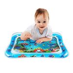 MUREN® Tummy Time Water Best mat for Babies Newborn Toddlers (0-12 Months) - Baby Inflatable Leak Proof, Non Toxic BPA Free mat with 5 Floating Toys for - (Size 26” x 20”) - Blue