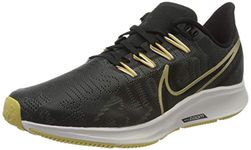 Nike Women's W Air Zoom Pegasus 36 PRM Running Shoe, Dk Smoke Grey Particle Grey Black Infinite Gold Pale Ivory Summit White, 6 UK
