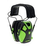 Caldwell E-Max Pro - Neon Green Youth - Electronic 23DB NRR Hearing Protection with Sound Amplification and Adjustable Earmuffs for Shooting, Hunting and Range