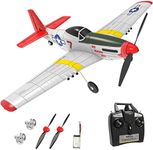 Top Race RC Plane - 4 Channel Remote Control Plane with 2.4Ghz - Ready To Fly High Speed Airplane P-51 Mustang War Plane Toy For Adults and Kids