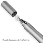 BoxWave Stylus Pen for HP Toucad (Stylus Pen by BoxWave) - FineTouch Capacitive Stylus, Super Precise Stylus Pen for HP Toucad - Metallic Silver