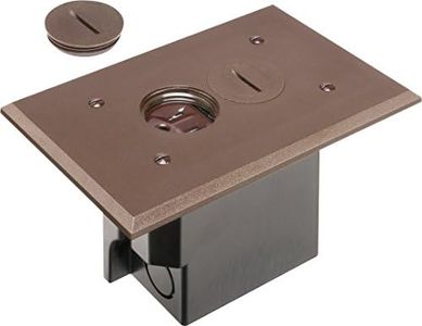 Arlington Floor Electrical Box Kit with Outlet and Plate, FLBR101BR-1