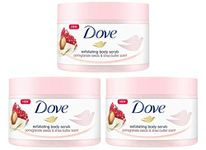 Dove Exfoliating Body Scrub Pomegranate Seeds and Shea Butter Scent 225ml (Pack of 3)