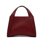 Miraggio Risa Top-Handle Satchel Handbag for Women with Detachable & Adjustable Sling Strap (Wine)